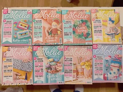 Mollie Makes Lot Of 8 Craft Magazine W & W/OProjects Issue 90's-80's • $39.99