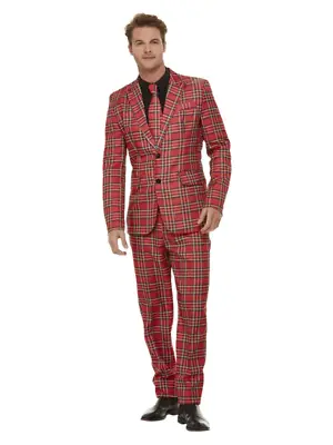 Tartan Suit Mens Stand Out National Dress Suit Scottish Fancy Dress Costume Stag • £30.99