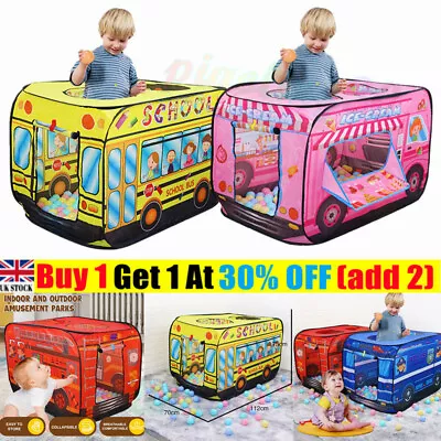 Kids Pop Up Play Tent Ice Cream Truck.Playhouse Indoor&Outdoor Playhouse Gifts • £11.94