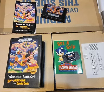 World Of Illusion Starring Mickey Mouse & Donald Duck (Sega Genesis 1992) • $35