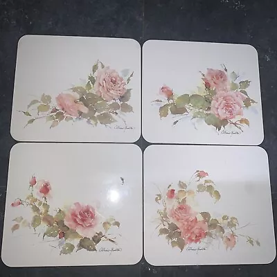 VINTAGE Pimpernel Rose Flowers Set 4 Placemats BOXED • $16.35