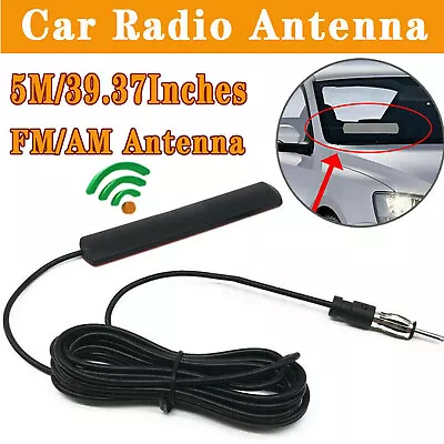 Universal Car Interior Hidden Amplified Antenna AM/FM Radio Ariel 12V Electroni • £4.25