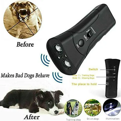 Anti Bark Device Ultrasonic Dog Barking Control Stop Repeller Trainer Train Tool • $13.99