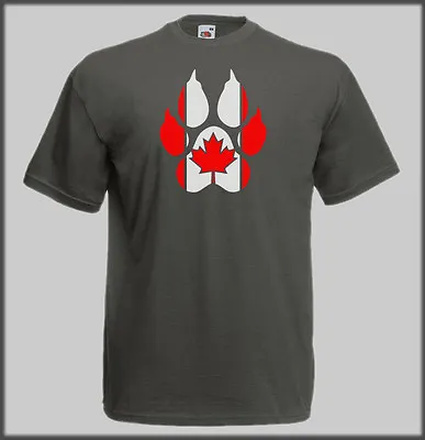 Canada Canadian Paw Husky T Shirt Cani Cross Bike Scooer Jor With Gift Bag • £14.07