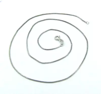 18   Hallmarked 925 Sterling Silver Italian Thin Box Chain Necklace • $22