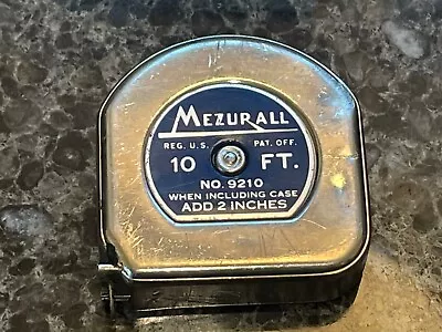 Vintage LUFKIN Mezurall 10 FT NO. 9210 Pocket Tape Measure • $19.99