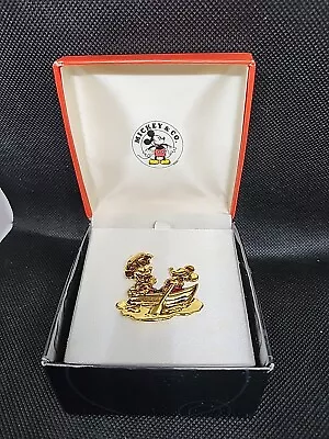 Vintage Napier Disney Mickey & Minnie Mouse In The Boat Pin Brooch RARE • $24.99