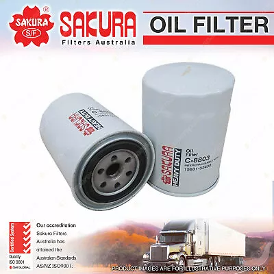 Sakura Oil Filter For Kubota Excavator KX121-3 Loader R520S V2203 4Cyl 2.2L • $29.72