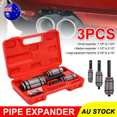 3 Pieces Car Tail Pipe Expander Set Muffler Exhaust Pipe Dent Remover Tool Set • $39.95