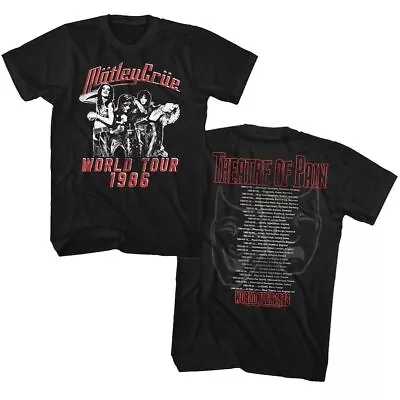 Motley Crue Theatre Of Pain Tour Classic Black Adult T-Shirt • $53.65