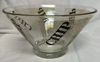 Vintage 1950’s Anchor Hocking Burlap Look Glass Chip Bowl  • $12.95