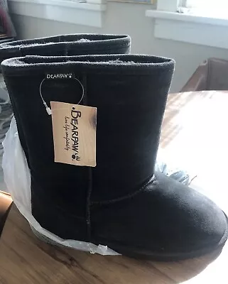 Boots-Bearpaw ElDorado II Suede Leather Sheepskin Lined Boots Brown Unisex 10 11 • $36.99