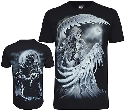 £14.95 • Buy Grim Reaper T-shirt Light Of Angel To Dark Side Moon Woman Glow In Dark By Wild