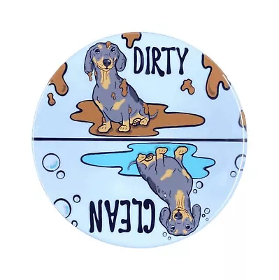 Black Tan Dapple Dachshund Dishwasher Magnet Wiener Dog Kitchen Cleaning Decor • $9