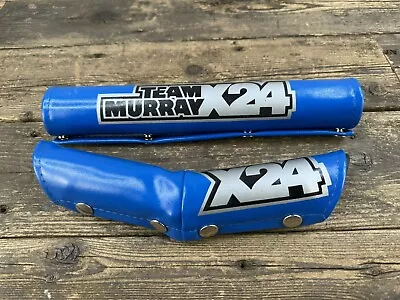 Murray X24 Bmx Pad Set Handlebar And Frame Blue Vintage Old School  • $49