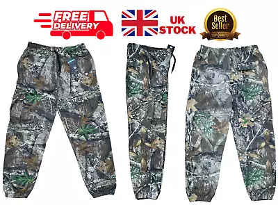 Mens Jungle Print Pants Jogger Camo Hunting Fishing Jogging Bottoms Trousers • £15.99