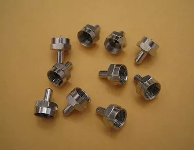 10 Pcs F-Type 75 Ohm Terminator Coax Coaxial Cable Connector Adapter Pack Lot • $7.98