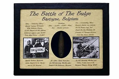 £37.69 • Buy WW2 Dug American Shot Relic Bullet .50 From The Battle Of The Bulge With COA