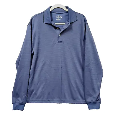 *Champions Tour Golf Polo Shirt Long Sleeve Blue Active Streetwear Mens M • $13.83