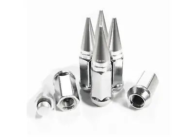 4x 1/2-20 SILVER SPIKE LUG NUTS SPARE FOR MUSTANG/WRANGLER/GRAND CHEROKEE DODGE • $9.99