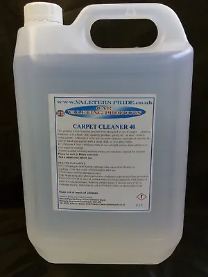 5 Litre Carpet & Upholstery Low Foam Cleaner For Machine Or Hand Cleaning 40:1  • £9.99
