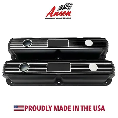 Mopar Performance 318 340 360 Valve Covers - Black Finned - Ansen Exclusive • $199