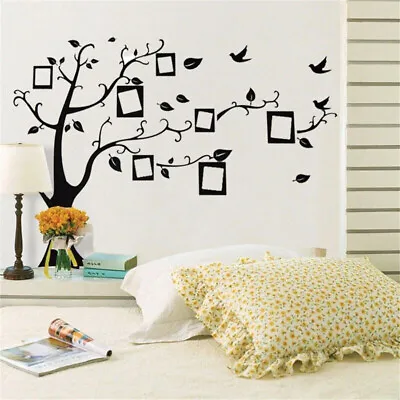 Family Tree Sticker Photo Frame Birds Wall Sticker Art Wall Decal DIY Home Decor • £6.83