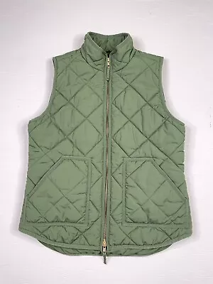 J.CREW FACTORY Quilted Excursion Vest Army Olive Green Women’s Small • $27