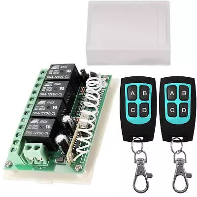 12V Relay Remote Switch Wireless RF Remote Control Switch 4 Channel Relay Modul • $26.44
