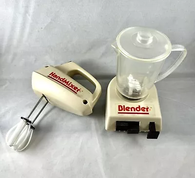 1980s Vintage Toy Blender And Hand Mixer By Arco - Play Pretend Kitchen  - Works • $13.85