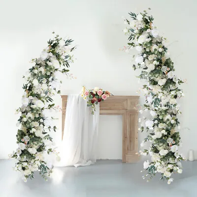 Wedding Artificial Rose Flower Row Garland Table Wall Arrangement Centerpiece • £45.95