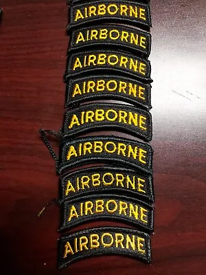 U.s. Army Airborne Tab Patch -full Color Gold/black • $4.99