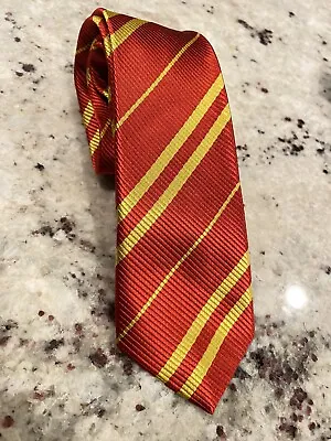 Harry Potter Inspired Gryffindor Polyester Red Yellow Striped Necktie Costume 58 • $10.99