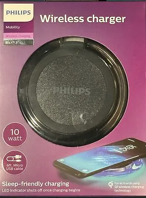 Philips Fabric Wireless Phone Charger 10-Watts With 5ft Micro USB Cable • $3.44