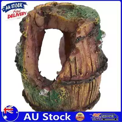 Aquarium Fish Tank Resin Broken Barrel Ornament Cave Landscaping Decoration • $7.59