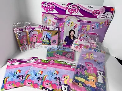 My Little Pony Friendship Is Magic Party Banners Napkins Hats Cards + NIP FUN! • $20