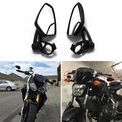 Custom Motorcycle 7/8  Handle Bar End Mirror For Yamaha R1 R6 FZ10 FZ-09 FZ6N MT • $27.65