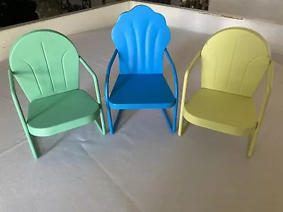 Vintage Outdoor Metal Doll Chairs 1950s Doll Furniture Amsco. • $49.99