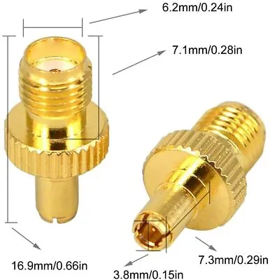 £2.65 • Buy 1x TS9 Male Plug To SMA Female RF Connector Adapter Gold Pack Of 1 UK Seller 