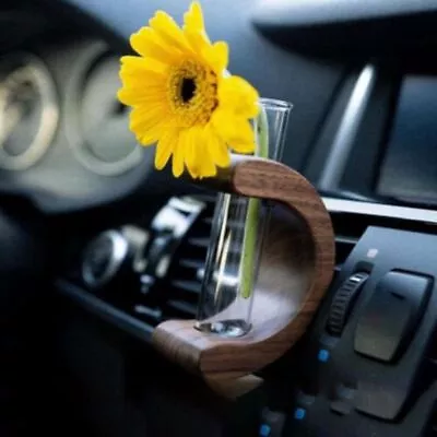 Flower Mini Bonsai Vase Car Air Vent Ornament Glass Car Flower Vase • £8.11