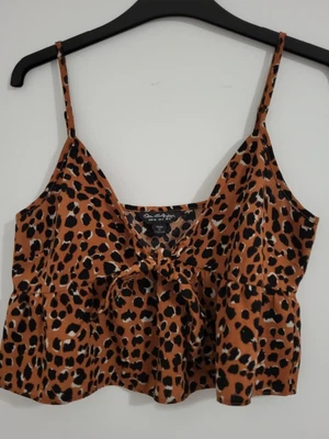 £1.99 • Buy Womens Leopard Print Tie Front Miss Selfridge Crop Top Size 8