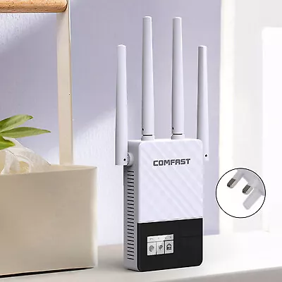 Dual Band WPS WiFi Extender Signal Amplifier WiFi Booster 1200Mbps UK Plug UK • £31.18