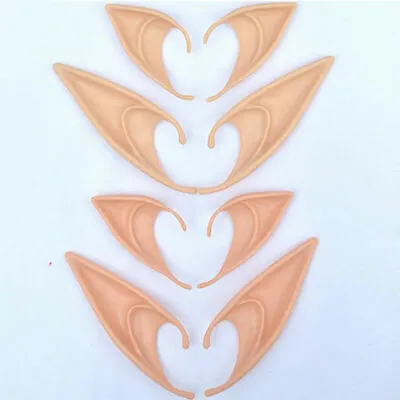 £6.69 • Buy Flesh Elf Pixie Fairy Pointed Ears Tips Fancy Dress Giant Props Cosplay Costume.