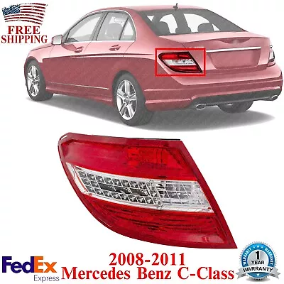 Rear Tail Light Assembly Left Driver Side For 2008 - 2011 Mercedes Benz C-Class • $70.72