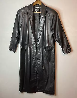 Vintage Global Identity G-III Full Length Leather Structured Trench Coat 8 • $14.98