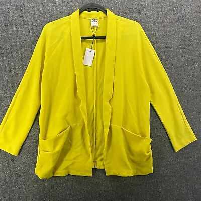 Vero Moda Duster Jacket Womens Medium Yellow Open Front Long Sleeves W/Pockets • $18.85
