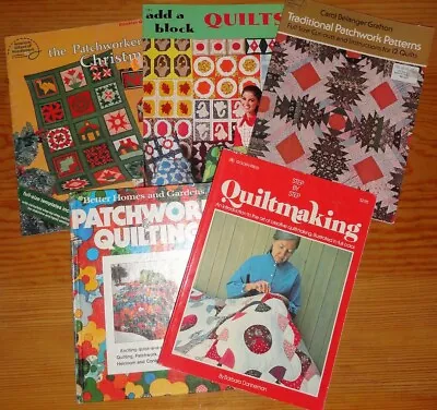 Vintage 1970s Quilting Book Lot - How To Quilt And Templates To Cut Out • $10