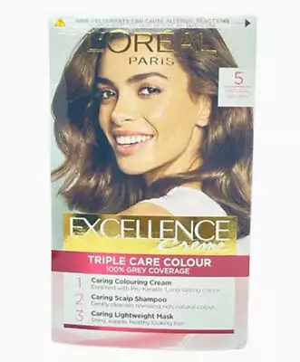 Loreal Paris Loreal Excellence Creme Triple Care Colour 5 Natural Brown • £11.98