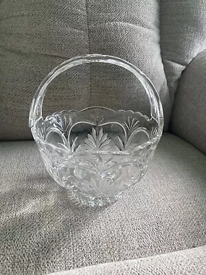 Vintage Easter Basket Clear Crystal Glass - Crystal Clear Signatures • $20