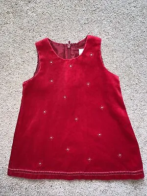 Next Baby Girls Red Velvet Dress Age 3-6 Months • £5.99